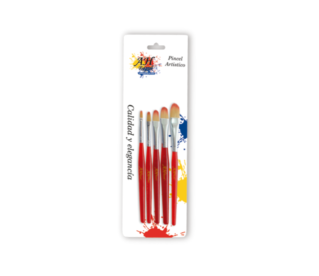 Pincel AH ROYAL Juego Acrilico Lengua De Gato x5 Display x10
