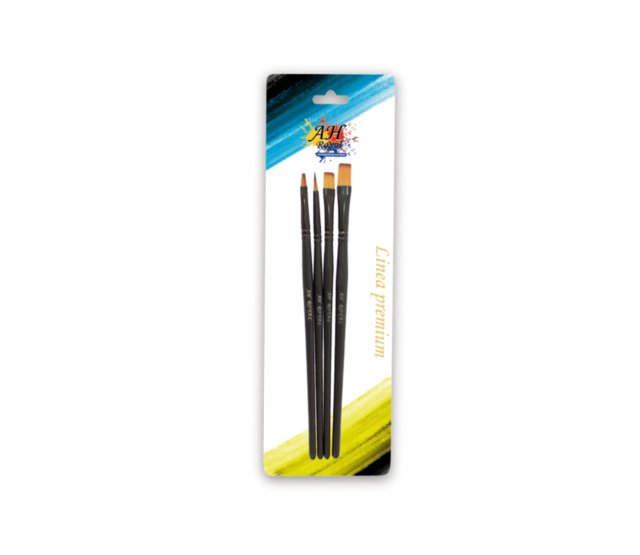 Pincel AH ROYAL Negro Linea Premium x4 unidades surtido
