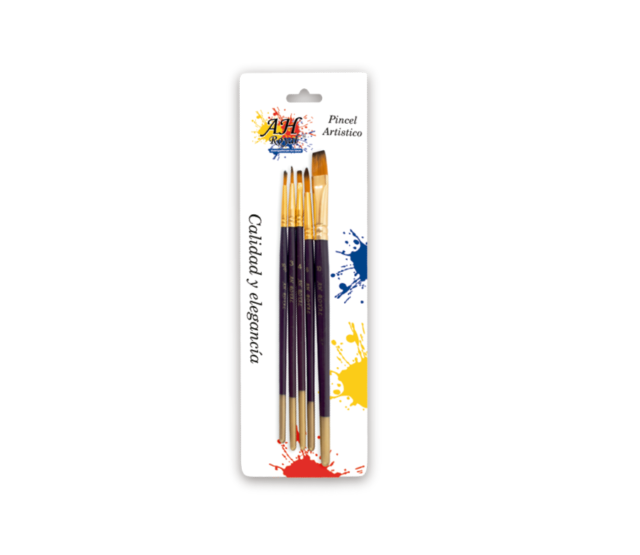 Pincel AH ROYAL Juego Surtido x 5 Displey x10