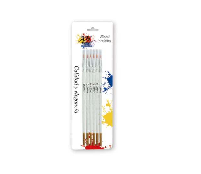 Pincel AH ROYAL Delineador x6 Display x10 no.0