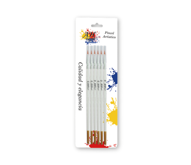 Pincel AH ROYAL Plano No. 12 x 6 Displey x10 Caja x 200 und