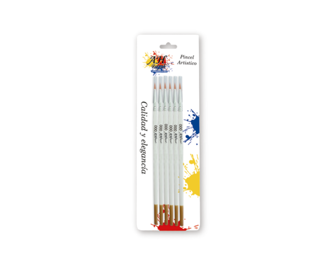 Pincel AH ROYAL Delineador No. 000 x6 Display x10 -caja x 1200 und-
