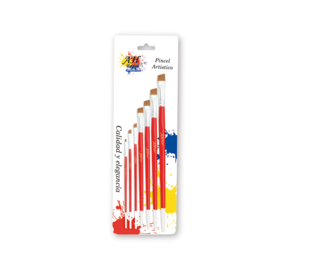 Pincel AH ROYAL Hexagonal usa x 7 Surtido no. 1/8 0 1 2 3 4 5