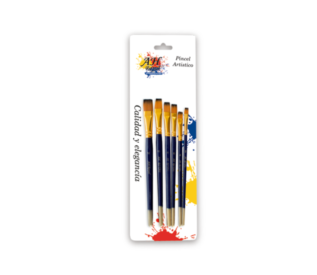 Pincel AH ROYAL Juego Plano del No. 2 al 12 Displey x10