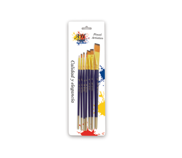 Pincel AH ROYAL Juego Surtido x 7 Displey x10 caja x 200 und