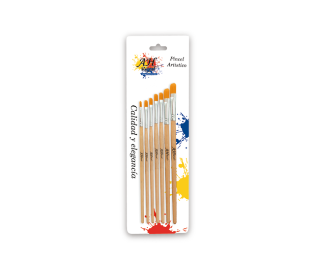 Pincel AH ROYAL Juego Lengua De Gato x6 madera Displey x10
