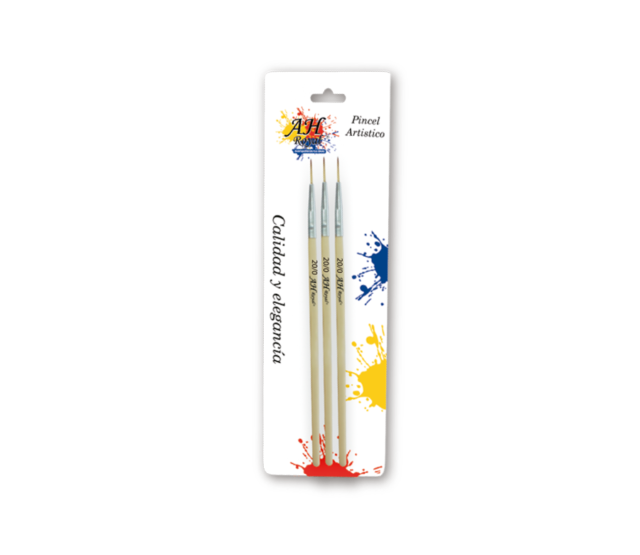 Pincel AH ROYAL Delineador 20/0 x3