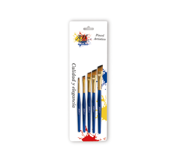 Pincel AH ROYAL Juego Acrilico Hexagonal x5 und Display x10 no.1-8,1-4,3-8,1-2,5-8 [pac20031-44