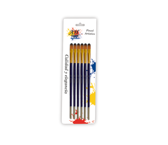 Pincel AH ROYAL Lengua De Gato No. 7 x 6 Displey x10