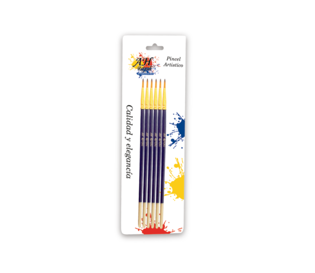 Pincel AH ROYAL Redondo No.7 x6 Displey x10